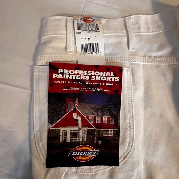 Dickies Men’s 44 White Professional Painter Shorts 100% Cotton Rugged Design - Picture 3 of 5